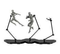 FINGERINSPIRE 3 Pezzi Action Figure Stand Nero Stand Splice Base 3 Person Fight Assemblato Action Figure Stand Base Modello Bambola Espositore Compatibile con HG/RG 1/144 Giocattoli