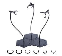 FINGERINSPIRE 3 supporti per action figure stand nero action figure espositore base esagonale con 12 clip in vita supporto regolabile in acrilico per figura
