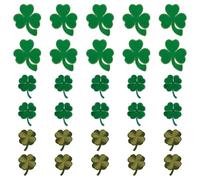 FINGERINSPIRE 30 PZ 3 toppe Termoadesive Stile Trifoglio Trifoglio (Verde, 45~60x35~51 mm) Ricamo Computerizzato Appliques A Foglia di Trifoglio Cucire su Toppe per Costume, Scactola, Cappello
