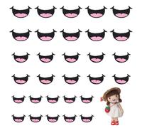 FINGERINSPIRE 30 Pz Bocca in Feltro per Bambole, 3 Misure Rosa e Nere in Feltro per Lavori Artigianali Bocche di Bambola Bocche in Feltro per Lavori Artigianali Burattini Uncinetto Animali di Peluche