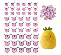 FINGERINSPIRE 300 Pz Bocca in Feltro, 3 Misure Rosa e Nero Bocche in Feltro a Forma di Animale Bocche in Pannolenci Morbido Forniture per Lavori Creativi, Amigurumi, Peluche e Marionette Fai da Te