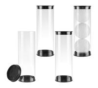 FINGERINSPIRE 4 Pz Tubi Trasparenti per Riporre Palline da Golf con Coperchi di Sicurezza, Supporto Portatile per Palline da Golf a Colonna con Diametro Interno di 46mm per la Casa, Esposizione