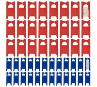 FINGERINSPIRE 48 bobine di filo di cotone, blu scuro/rosso, in plastica, organizer per filo interdentale, per punto croce, ricamo, fai da te, cucito, per lavori a maglia e uncinetto