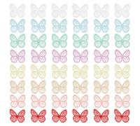 FINGERINSPIRE 48Pz Ricamo Farfalla Toppe Applique 8 Colori Farfalla Forma Appliques Ricamo Tessuto Ferro Da Stiro/Cucire Su Patch Farfalla Per Abiti Vestiti Costume Ornamento Accessori