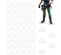 FINGERINSPIRE 50 Pz Supporto per Action Figure con Piolo 3.15cm di Diametro Espositori per Action Figure Rotonde Basi in Acrilico per Modelli GiJeo Series/Mo Tu