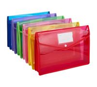 FINGERINSPIRE 6 Pz Cartel la Portadocumenti Espandibile in Plastica 6 Colori A4 Organizer per Cartelle Portadocumenti a Fisarmonica con Chiusura a Scatto Tasche Cartella in Plastica per Scuola