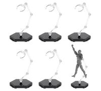 FINGERINSPIRE 6 Set Supporti per Action Figure, Supporto per Esposizione di Action Figure Nero con Base Esagonale, Supporto per Modelli in Plastica di Bambole per 1/144 modelli di Statue HG/RG