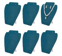 FINGERINSPIRE 6Pz Espositore per Collane di Gioielli In Velluto Altezza 20cm Blu Cielo Intenso Porta Orecchini Porta Ciondoli Modello Espositore per Collane Portagioie Portaoggetti per Spettacoli