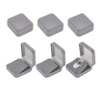 FINGERINSPIRE 6Pz Scatola Portabadge in Velluto Argento 30 mm Espositore da Collezione per Spille da Bavero Scatole di Velluto Quadrate per Spille per Badges Spilla Pin Lapel Pin Display di Stoccaggio