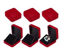 FINGERINSPIRE 6Pz Scatola Portabadge in Velluto FireBrick 30mm Espositore da Collezione per Spille da Bavero Scatole di Velluto Quadrate per Spille per Badge Spilla Pin Lapel Pin Display di Stoccaggio