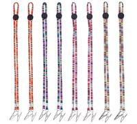 FINGERINSPIRE 8 clip portatovaglioli in stile folk, 4 colori, 610 mm, regolabili, in cotone, stile etnico, con accessori in plastica flessibile e clip in ferro per pittura da ristorante