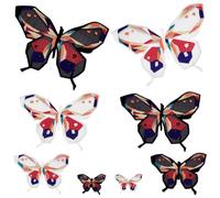 FINGERINSPIRE 8 pezzi 4 misure Toppe A Farfalla Decorazione Toppe Da Cucire In 2 colori Farfalla Applique Cucire su Toppa Distintivo Ricamo Abbigliamento Applique Fai Da Te Ornamenti