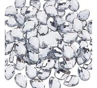 FINGERINSPIRE 80 pezzi 18 x 25 mm extra grande retro piatto a goccia acrilico strass autoadesivi stick con contenitore di cristalli Bling Sticker gioielli acrilico per costumi fai da te Cosplay