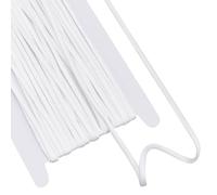 FINGERINSPIRE 9.1M Corda per Tappezzeria Rivestita In Raso Bianco 5mm Corda Decorativa Intrecciata Filo di Seta Satinato Corda In Poliestere Satinato per La Creazione di Gioielli Braccialetti