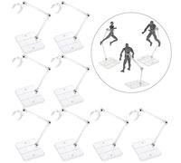 FINGERINSPIRE Action Figure Stand, 8Pcs Assembly Action Figure Display Holder Base Doll Model Support Stand per 6 pollici Action Figures o Effetti Clear