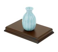 FINGERINSPIRE Base Rettangolare in Legno di Cocco Marrone 10.1x15x1.8cm Base in Legno con Bordo Ogee Base in Legno per Espositore di Pietre Preziose e Gioielli Base in Legno per Vaso Sculture