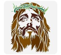 FINGERINSPIRE Corona di Spine di Cristo Stencil per Pittura 30x30cm Modello di Disegno Riutilizzabile Stencil Artigianale per Pittura su Parete Legno Mobili Fai da Te Decorazione Casa