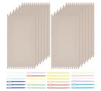 FINGERINSPIRE Il Kit di 36 Telai per Tessitura in Cartone Include 12 Telai per Tessitura a Intaglio Largo 24 Aghi da Cucito in Plastica con Occhiello Grande per Lavori a Maglia Non Contiene Gomitoli