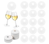 FINGERINSPIRE Marcatori di carta per bicchieri di vino rotondi vuoti etichette per nomi di bevande Cerchio di carta Etichette per vino Etichette per bicchieri di vino Charms per bevande fai da te