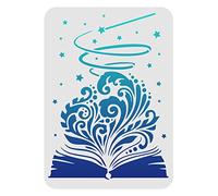 FINGERINSPIRE Modello di decorazione per stencil a libro magico, formato A4, grande, riutilizzabile, in Mylar, per legno, per lavori fai da te, per pittura, mobili da parete in legno