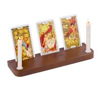 FINGERINSPIRE Porta Carte dei Tarocchi in Legno 75x250x18.5mm Rettangolare Caffè Espositore per Carte Porta Carta dell'Oracolo in Legno per la Meditazione Supporto Tarocchi con Affermazione Quotidiana