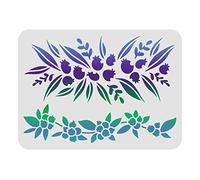 FINGERINSPIRE Stencil da parete con bordo a vite mirtillo, 29,7 x 21 cm, in plastica, per frutta, decorazione riutilizzabile, stencil per mobili, dettagli per pittura su legno, pavimento, parete