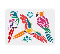 FINGERINSPIRE Stencil Pappagallo 29,7 x 21 cm Ara Pappagallo Stencil per Uccelli per Pittura Riutilizzabile Pappagallo Stencil Fai da Te e Artigianato Stencil per Pittura su di Legno, da Parete