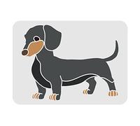 FINGERINSPIRE Stencil per bassotto, 29,7 x 21 cm, riutilizzabile, per animali domestici, modello fai da te, graziosi bassotti per cani, stencil per dipingere la casa