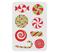 FINGERINSPIRE Stencil per Caramelle di Natale 29,7 x 21 cm Stencil per Caramelle riutilizzabili Whirlpool Candy Stencil per la casa di Natale Stencil per la Pittura su Pavimento in Legno