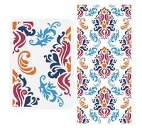 FINGERINSPIRE Stencil per pittura damascata 21 x 29,7 cm, riutilizzabile, motivo damascato vintage, modello per disegno fai da te, decorazione floreale broccato, stencil per pittura su legno, parete,