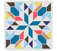 FINGERINSPIRE Stencil trapunta per fienile, 30 x 30 cm, riutilizzabile, caleidoscopio, stencil per dipingere su terrazze, piastrelle, pareti, tessuto, decorazione per la casa