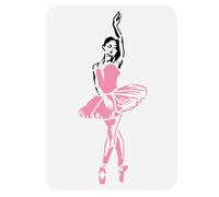 FINGERINSPIRE - Steno Ballett per Ballerini 21x29,7 cm - Modello Riutilizzabile Elegante per Disegni di Balletto - Scia di Vintage - Steno per Decorazioni - Per Dipingere su Legno, Pareti, Tessuti