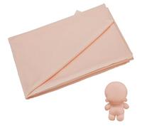 FINGERINSPIRE Tessuto color pelle da 2 m, larghezza 1,5 m, colore pesca, superficie lucida, tessuto per la realizzazione di bambole, tessuto in poliestere per bambole, tessuto per cucito,