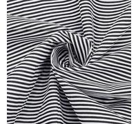 FINGERINSPIRE The Yard - Tessuto di cotone a righe bianche e nere, 1 m, larghezza 1,6 m, con motivo a strisce, per vestiti delle bambole, artigianato, olandesi