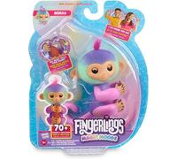Fingerlings 3181 Magic Interactive Baby Monkey, Norah (Teal & Purple), racconta fortuna e umore, oltre 70 suoni e reazioni (età 5), rosa