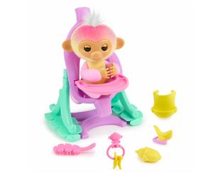 Fingerlings Juego interactivo de bebé mono 2023 con cuna y silla a (Playstation)