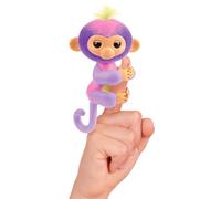 FINGERLINGS - Magic Moods Elise - Appendere Elise al tuo dito, peluche elettronico per bambini dai 5 anni, scimmia interattiva 70 suoni e reazioni divertenti, idea regalo, batterie incluse