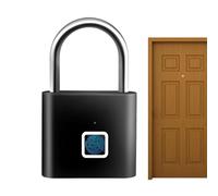 Fingerprint Padlock Keyless With 0.5 Second - USB Rechargeable Waterproof Fast Unlock Gym Locker Padlock | Biometric Lock For Shed Fence Gate Door