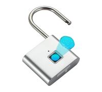 Fingerprint Padlock Lock, Keyless Gym Locker, Heavy Duty Security with Quick Sensor, Rechargeable Biometric Access Unit, Weatherproof Outdoor Protection, for Shed Fence Gate Door