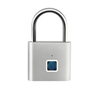 Fingerprint Padlock Lock, Keyless Security System, Rechargeable Remote Lock, Heavy Duty Protection, Biometric Access Control for Outdoor Shed Fence Gate Door Garden Dorm Cabinet School Storage Use