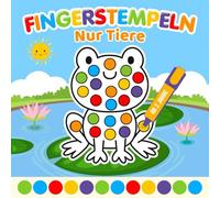 Fingerstempeln Nur Tiere - ab 2 Jahre: Malbuch für Kinder, Fingerstempelbuch, Malbuch für Jungen