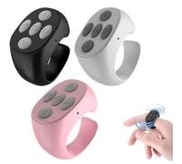 Fingertip Wireless Bluetooth Remote Control for iPhone, Scrolling Ring for Phone Camera, Smart Clicker Fingertips, Finger Tip Controller, Rechargeable Keyboard Hand App Page Turner(Set)