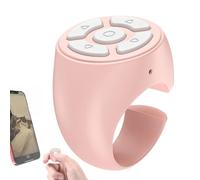 Fingertip Wireless Remote Control Ring - ABS Rechargeable | Wireless Camera Shutter Remote, Smart Page Turner Ring | Portable Smartphone Controller For Photos Videos Reading Apps Use