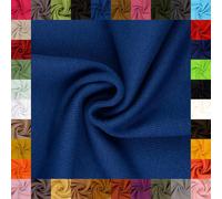fingsi Stoffe Linus Stoff per Polsini in Grosso Intreccio - 27 cm di Larghezza - 95% Cotone, 5% Elastan (20. Denim Blu 0,5 m)