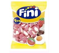 Fini Baci alla Fragola, Caramelle Morbide a Forma di Bacio, 1 kg