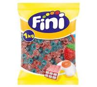 Fini Caramelle Gommose Super Acide a Forma di Dadi e Viti, Gusto Fragola/Lampone, 1 kg