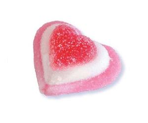 Fini Cramelle Gommose Cuore Tricolore Zuccherato 1 Kg