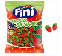 Fini Fresas Salvajes Mini, Caramelle Gommose a Forma di Fragoline, Busta da 1 kg