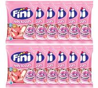 Fini Jelly Kisses, Caramelle Gommose Fragoline, Senza Grassi, Senza Glutine 90gr [ 12 buste, tot 1080 gr]
