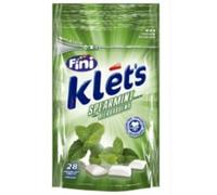 Fini Klet's Gomme da Masticare alla Menta Piperita, 39 g, Confezione da 3